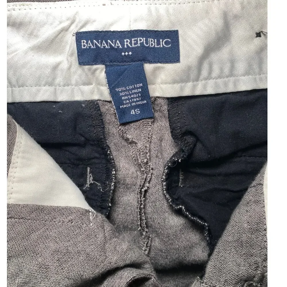 Banana Republic - Gray Cotton Linen Pants - Women's 4S